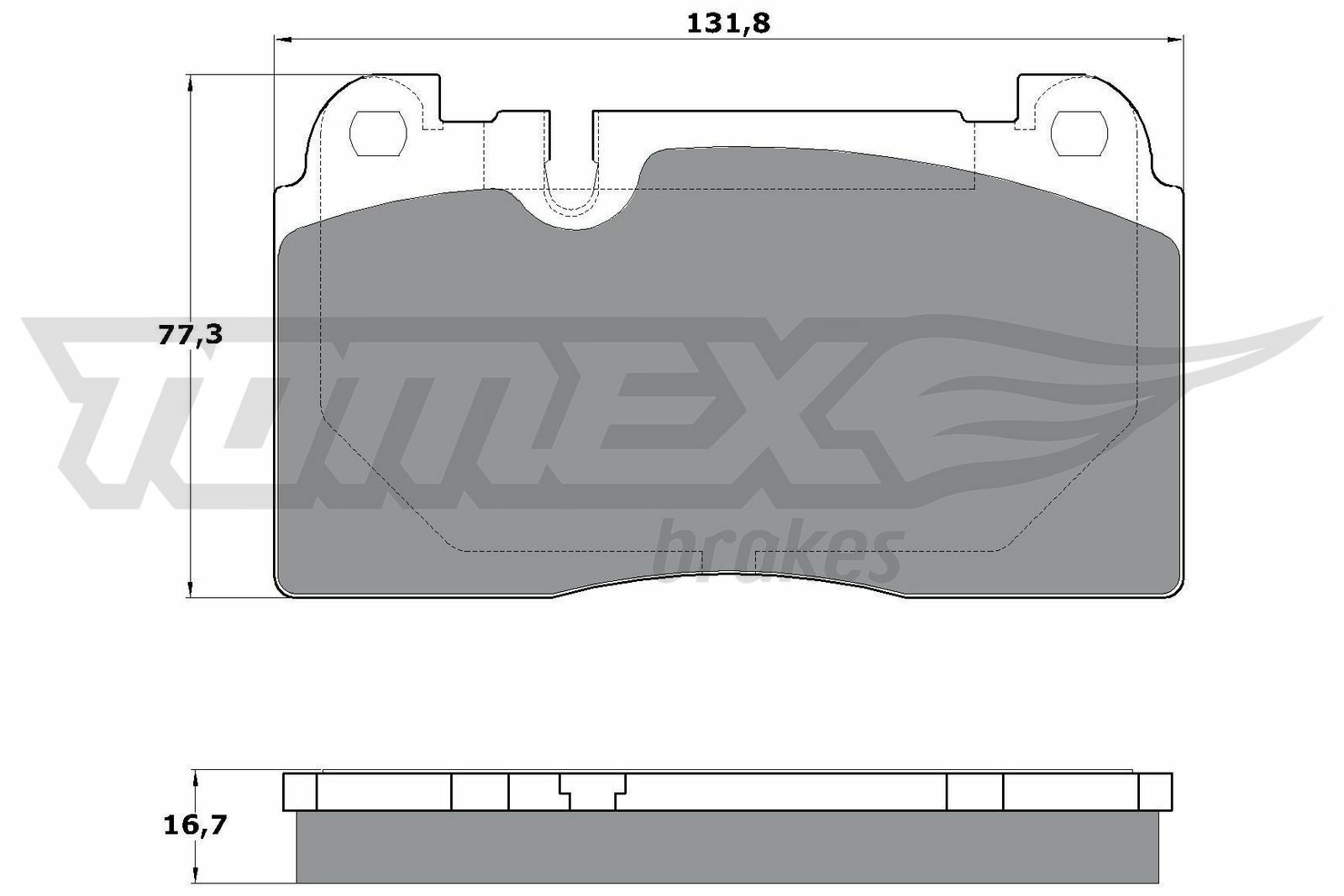 Sada brzdových destiček, kotoučová brzda TOMEX Brakes